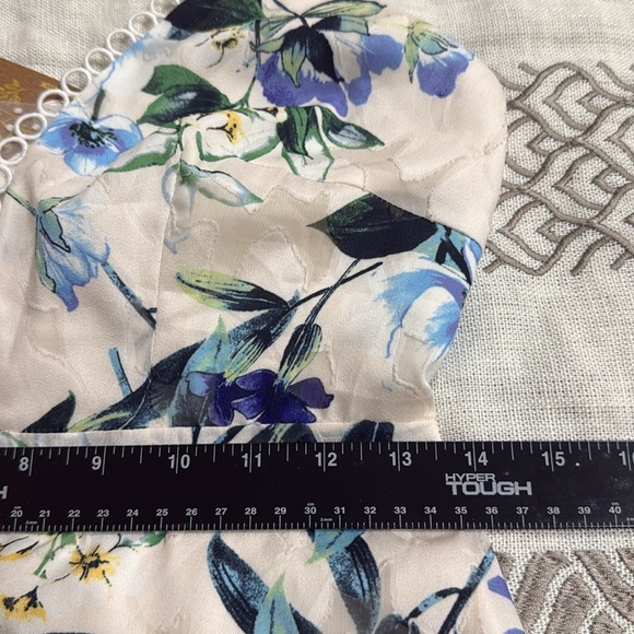 (T6) NEW Foxiedox Ressie Blue Floral Dress with Ruffles Size S - Picture 9 of 16